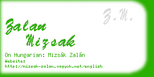 zalan mizsak business card