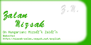 zalan mizsak business card